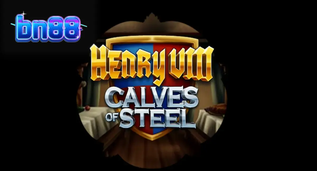 Henry 8th Calves of Steel স্লট গেমের একটি দৃশ্য যেখানে রাজা অষ্টম হেনরি জিমের পোশাকে দেখা যাচ্ছে